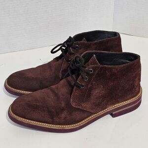 Men's Italian Bruno Magli Mahogany Suede Shoes
